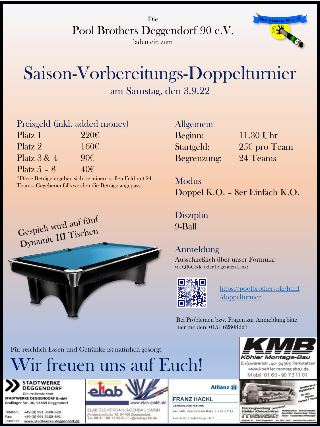 Plakat Doppel Turnier 2022