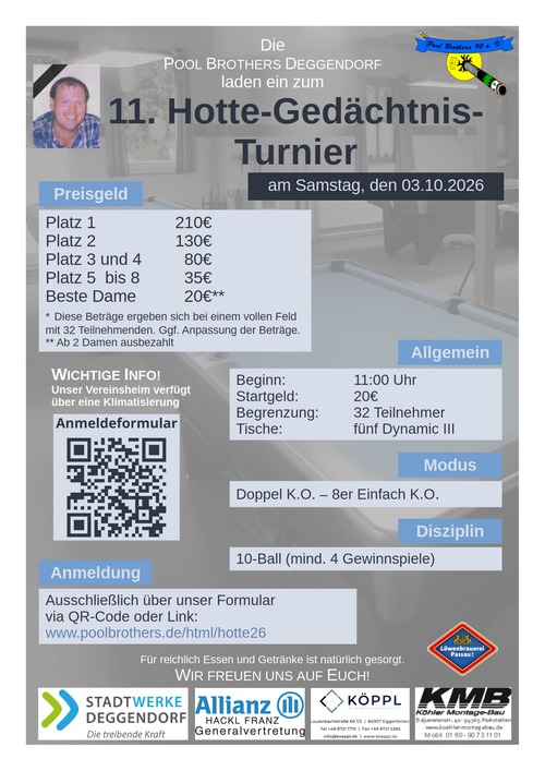 Plakat Hotte Turnier 2026
